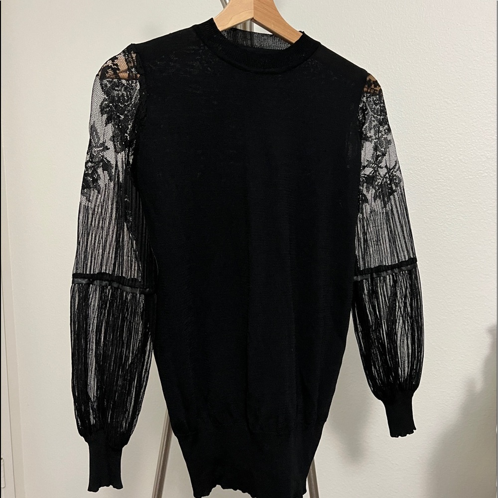 Luxury floral lace top